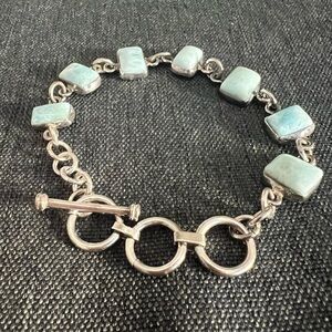 Women’s Sterling Silver & Larimar Bracelet